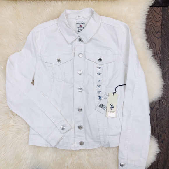 U.S. Polo Assn. Women's Denim Jacket White M - Picture 1 of 6